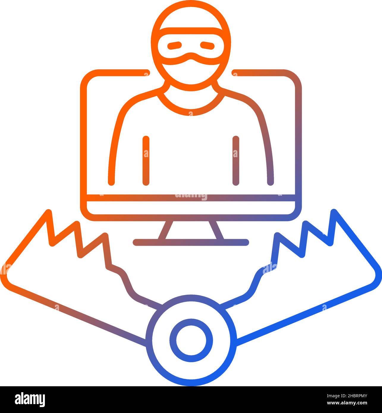 Honeypot gradient linear vector icon Stock Vector