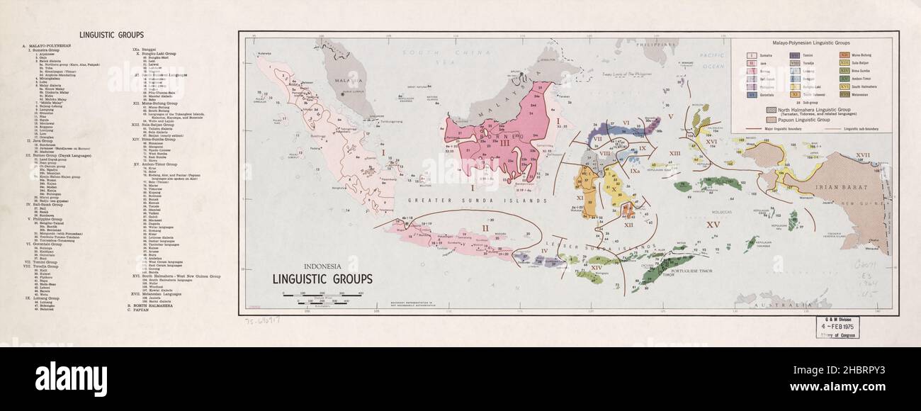 Map of indonesia linguistic groups hi-res stock photography and images ...