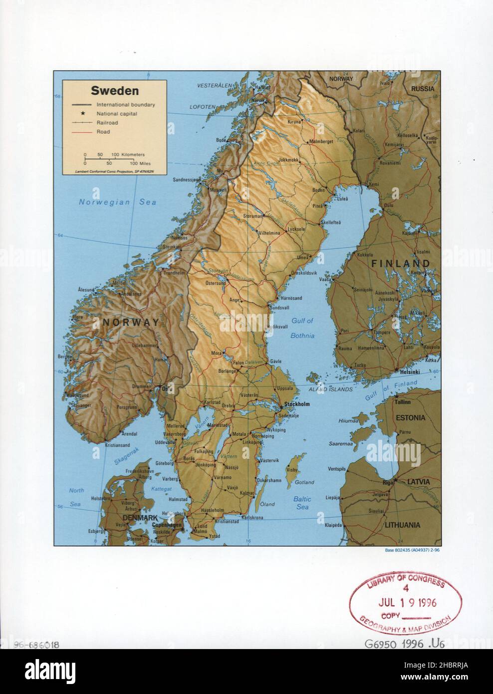 1996 sweden map hi-res stock photography and images - Alamy