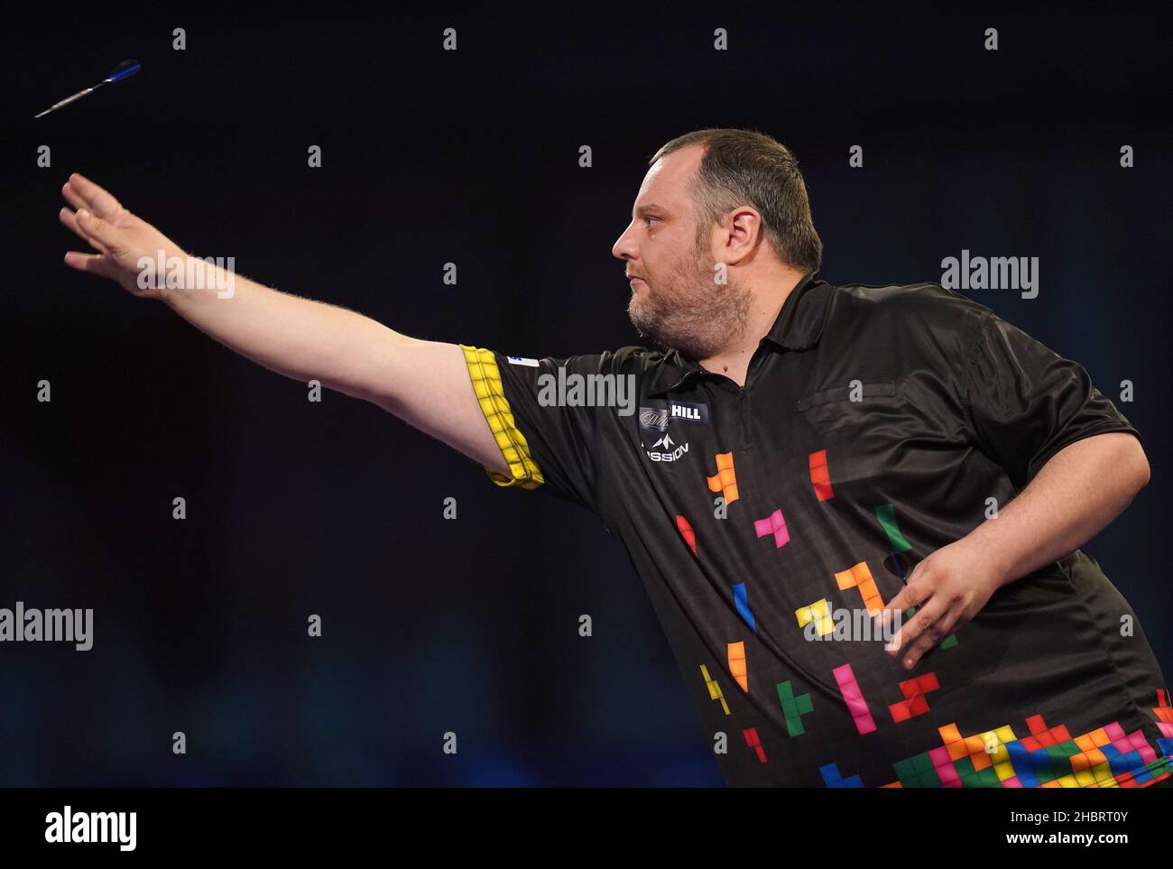 Ryan Joyce in action against Mervyn King during day seven of the William  Hill World Darts Championship at Alexandra Palace, London. Picture date:  Tuesday December 21, 2021 Stock Photo - Alamy