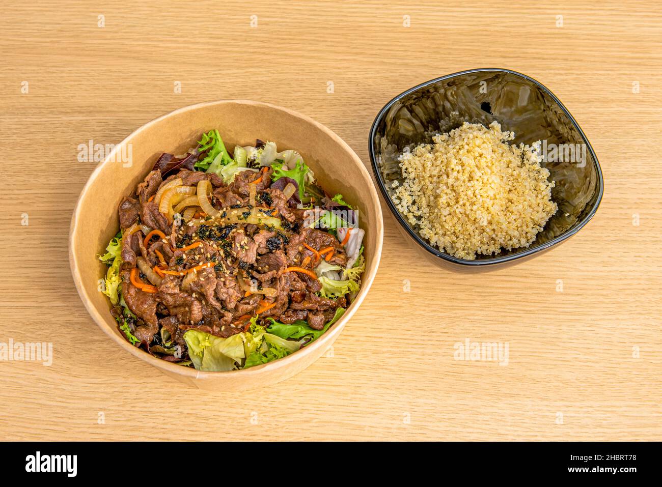 In a medium bowl, combine the pear, soy sauce, brown sugar, sesame oil