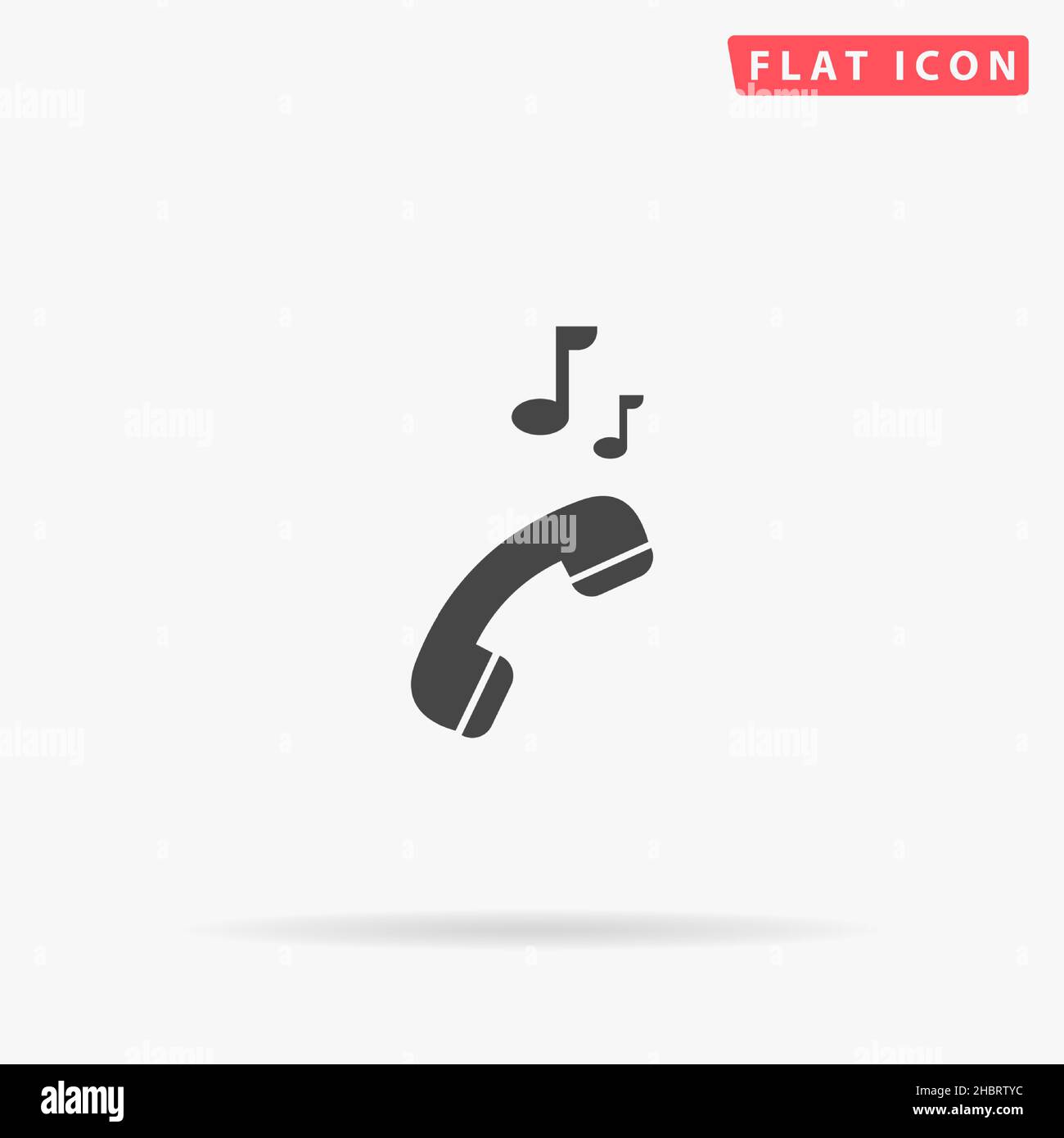 Ringtone flat vector icon. Hand drawn style design illustrations. Stock Vector