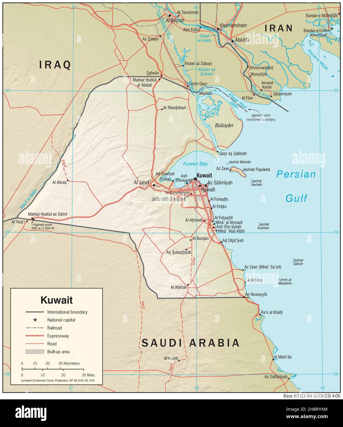 Topographic Map Of Kuwait Shaded Relief 2006 Stock Photo Alamy   Topographic Map Of Kuwait Shaded Relief 2006 2HBRYXM 