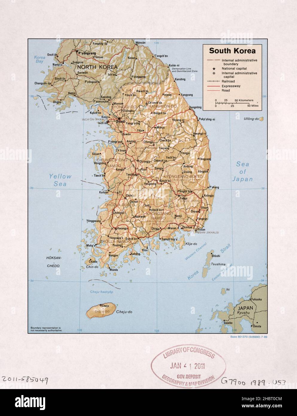 Map of south korea hi-res stock photography and images - Alamy