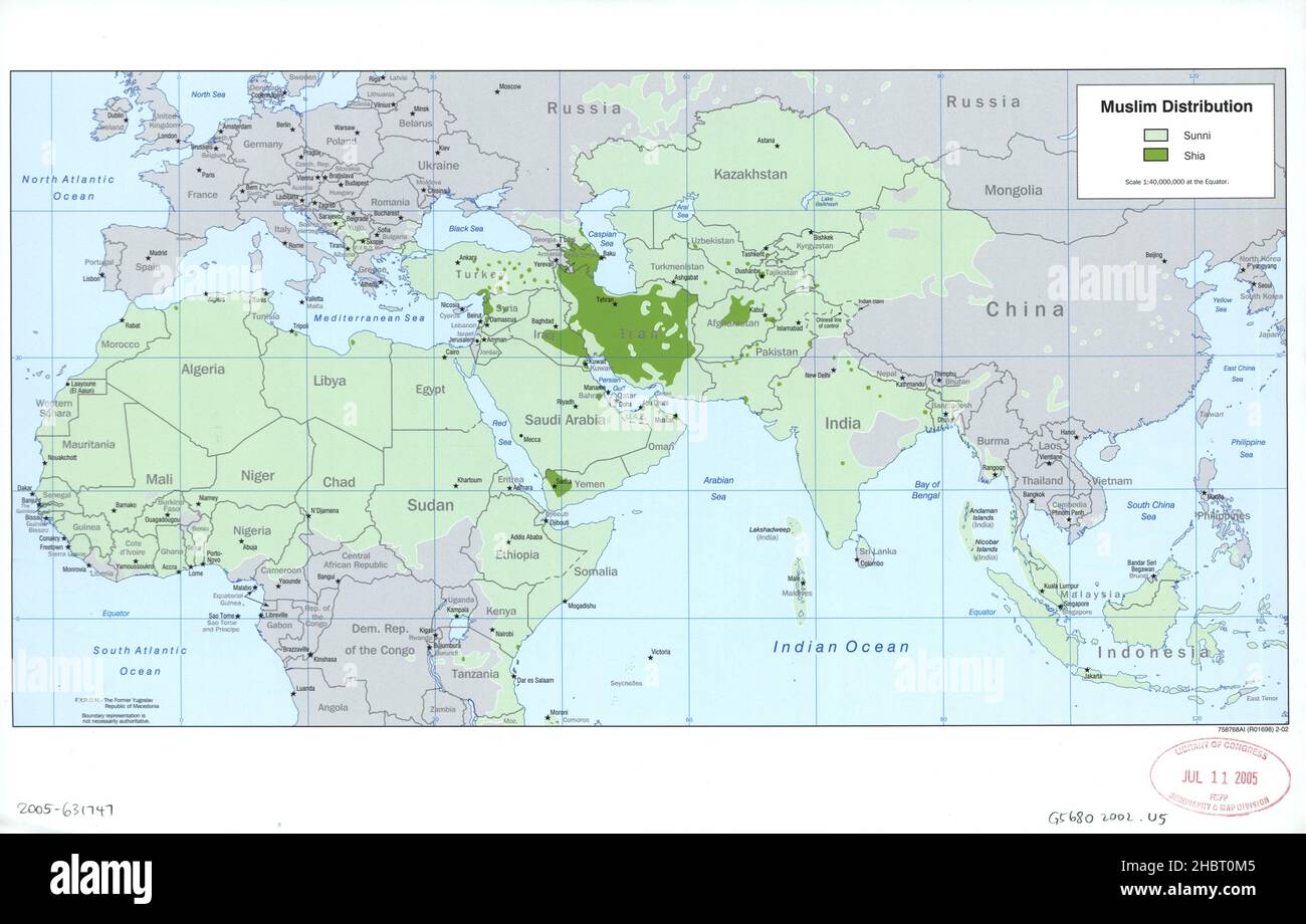 Sunni muslim world map hires stock photography and images Alamy