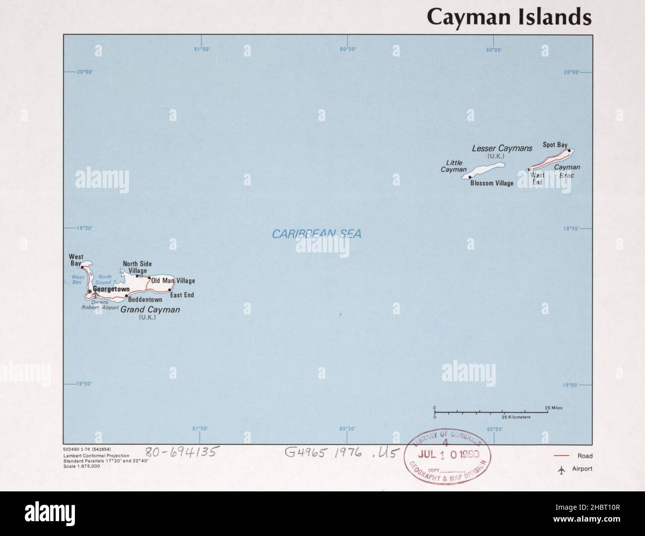 Map of cayman islands hi-res stock photography and images - Alamy