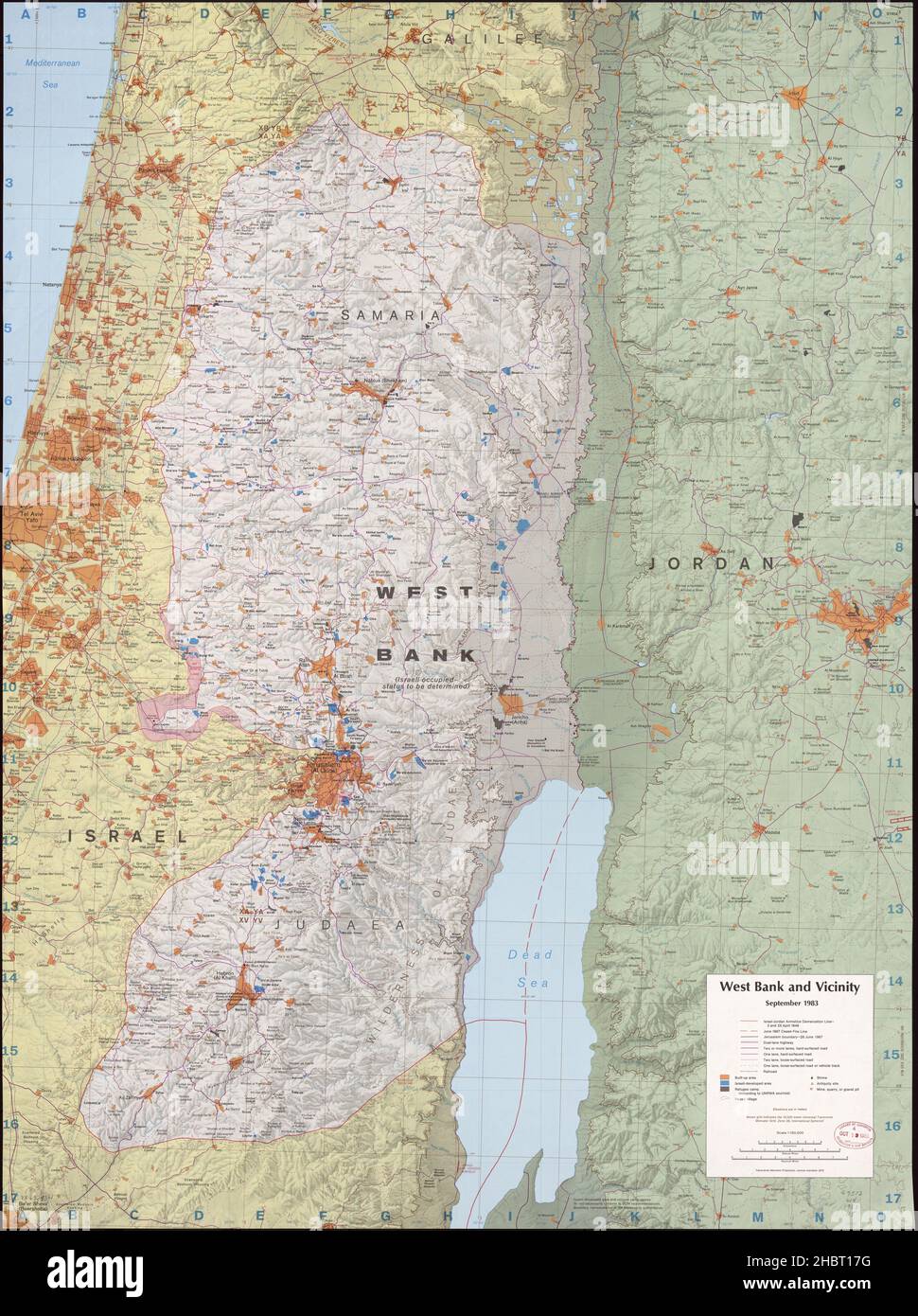 1983 west bank map hi-res stock photography and images - Alamy