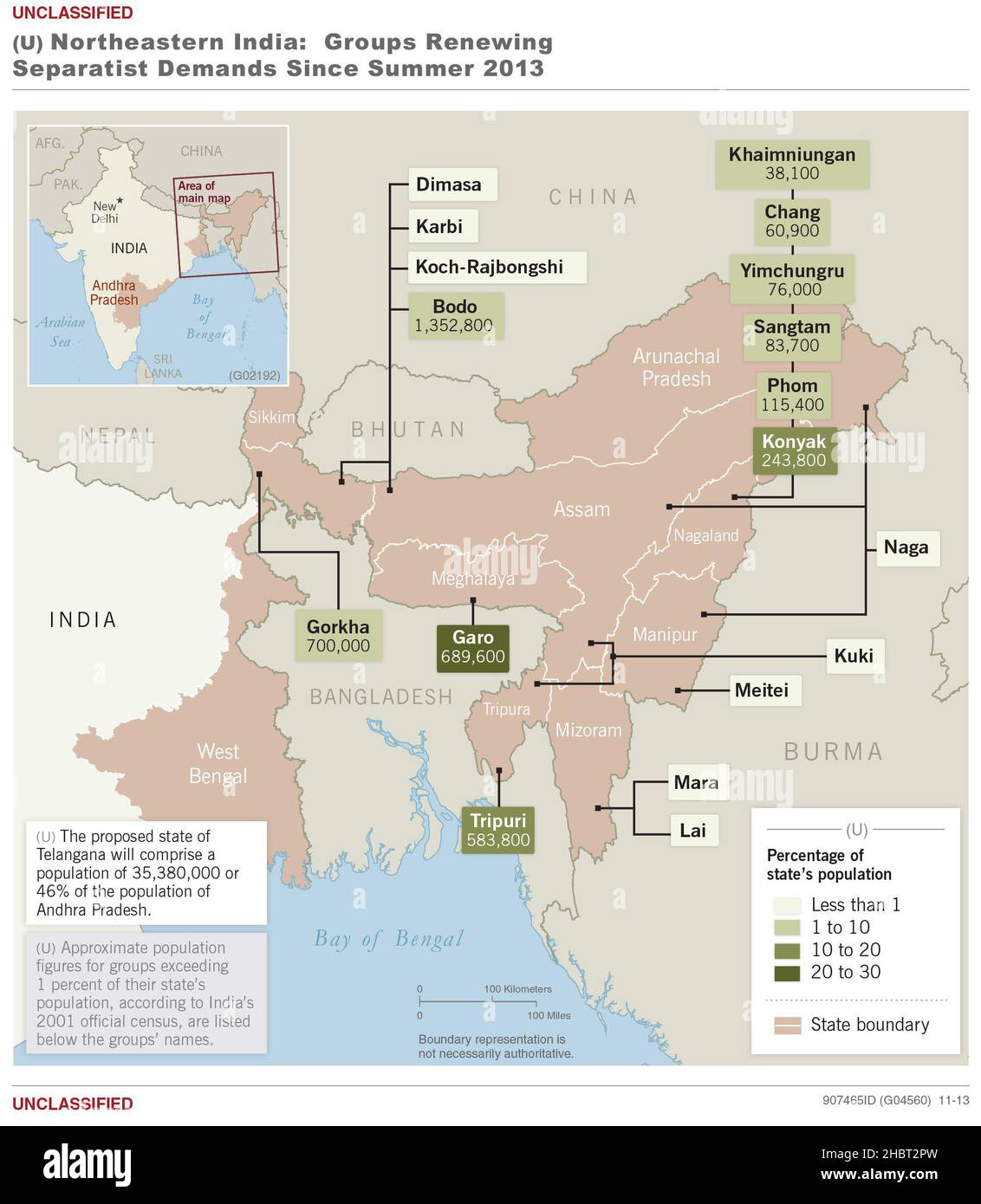 2013 Northeast India - Groups Renewing Separatist Demands Stock Photo