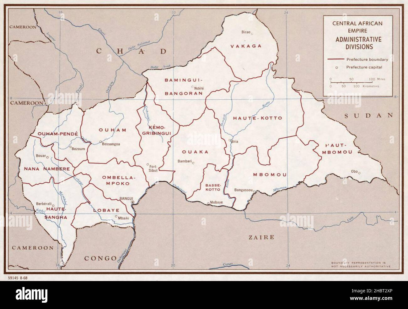 1968 central african empire map hi-res stock photography and images - Alamy