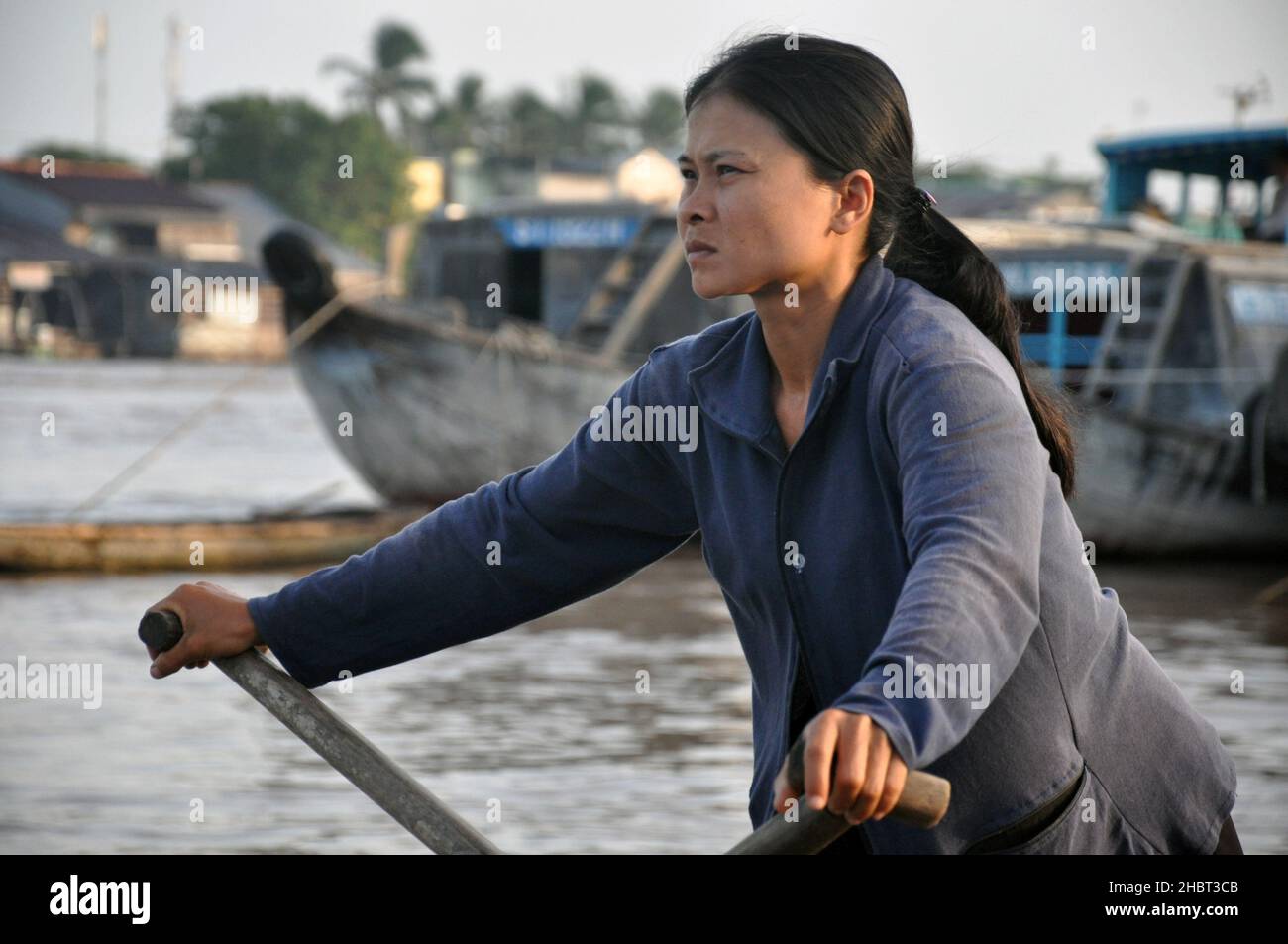 2000s Vietnam:  Views from Can Tho's Floating Market ca.  6 August 2009 Stock Photo