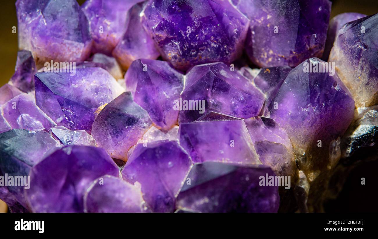 purple amethyst stone Stock Photo