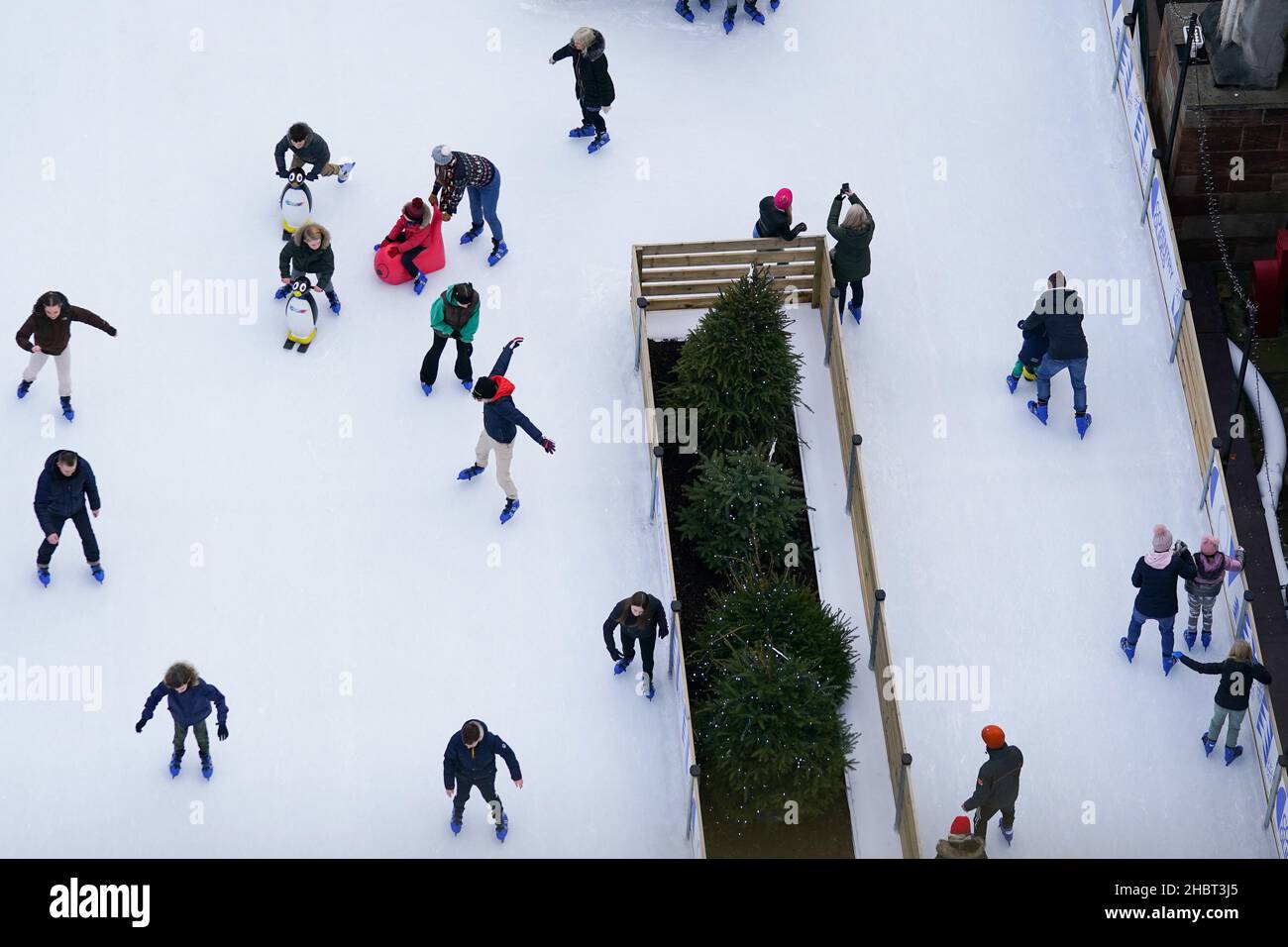 People ice skating at Coventry Glides, located within the grounds of