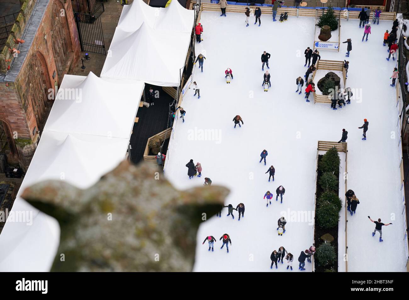 People ice skating at Coventry Glides, located within the grounds of
