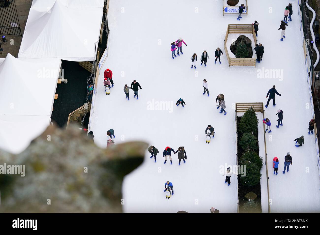 People ice skating at Coventry Glides, located within the grounds of