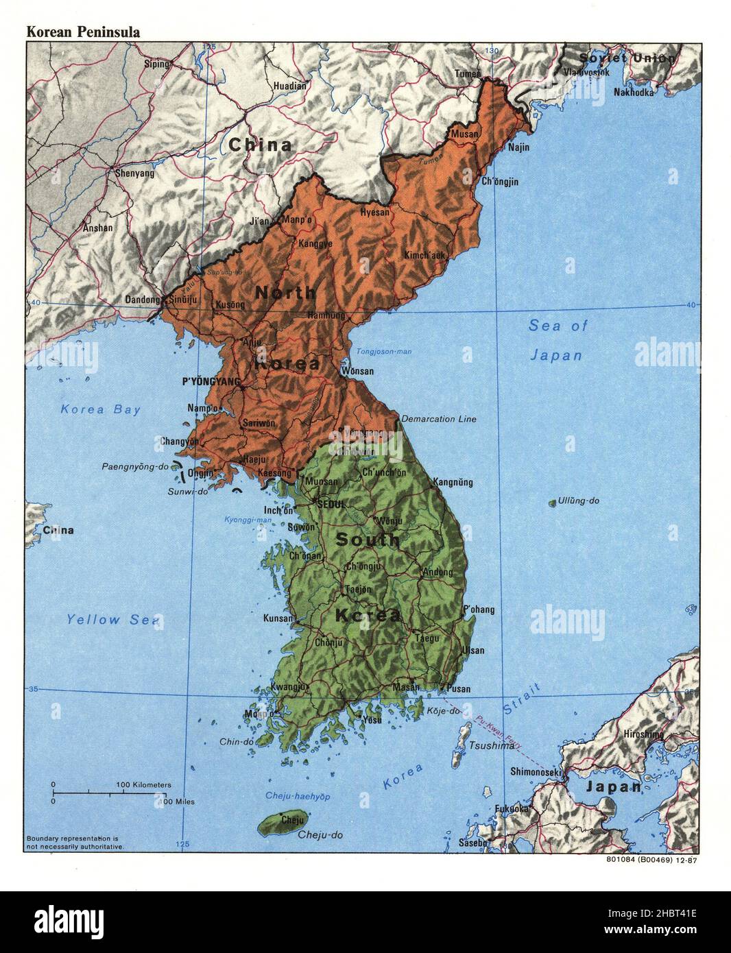 1980s korea map hi-res stock photography and images - Alamy