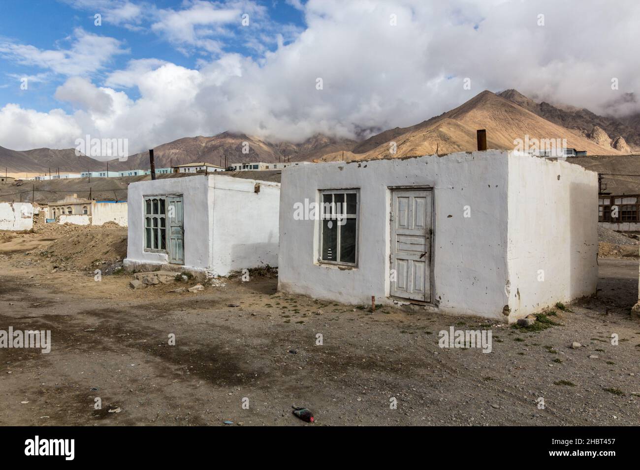 Murghab village in Gorno-Badakhshan Autonomous Region, Tajikistan Stock Photo