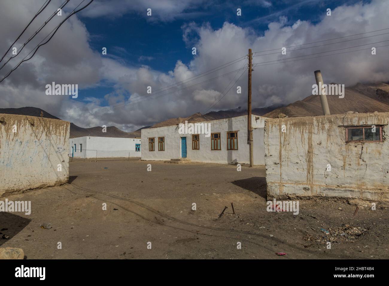 Murghab village in Gorno-Badakhshan Autonomous Region, Tajikistan Stock Photo