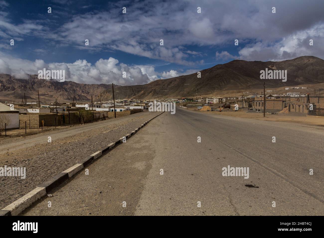 Murghab village in Gorno-Badakhshan Autonomous Region, Tajikistan Stock Photo