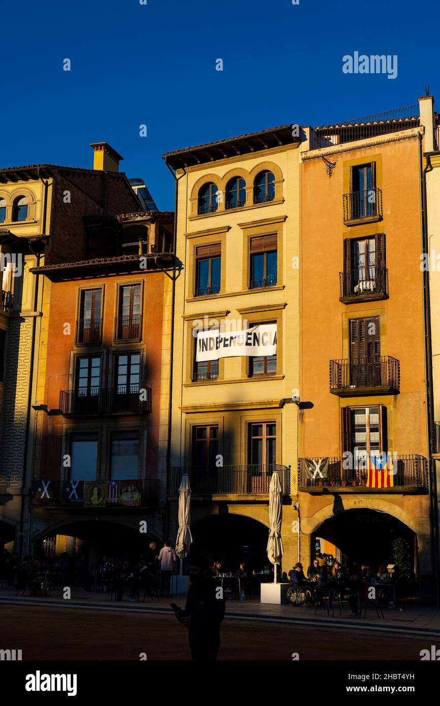 Placa Major, Vic, Catalonia, Stock Photo