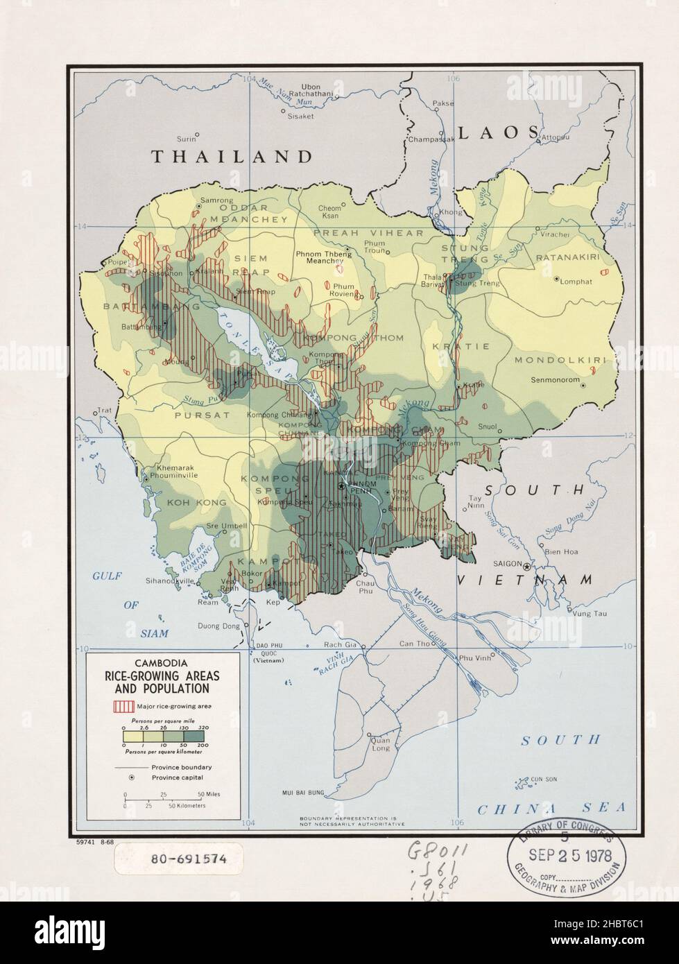 Cambodia population map hires stock photography and images Alamy
