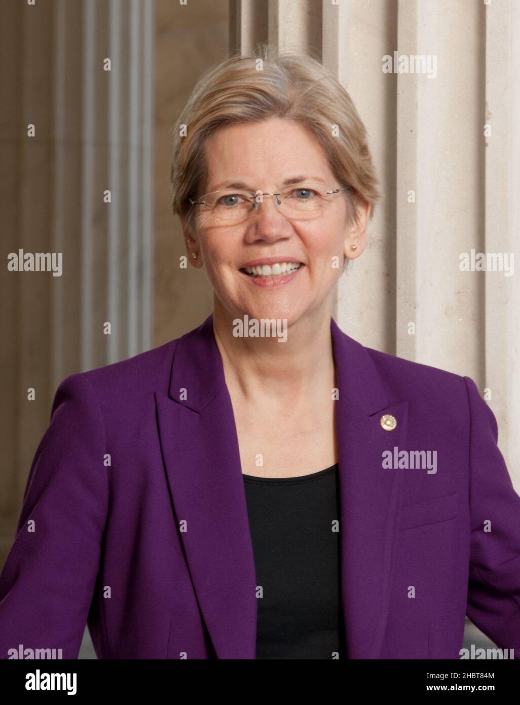 Official 113th Congressional Portrait of Democratic Senator, Elizabeth Warren of Massachusetts ca.  8 March 2013 Stock Photo