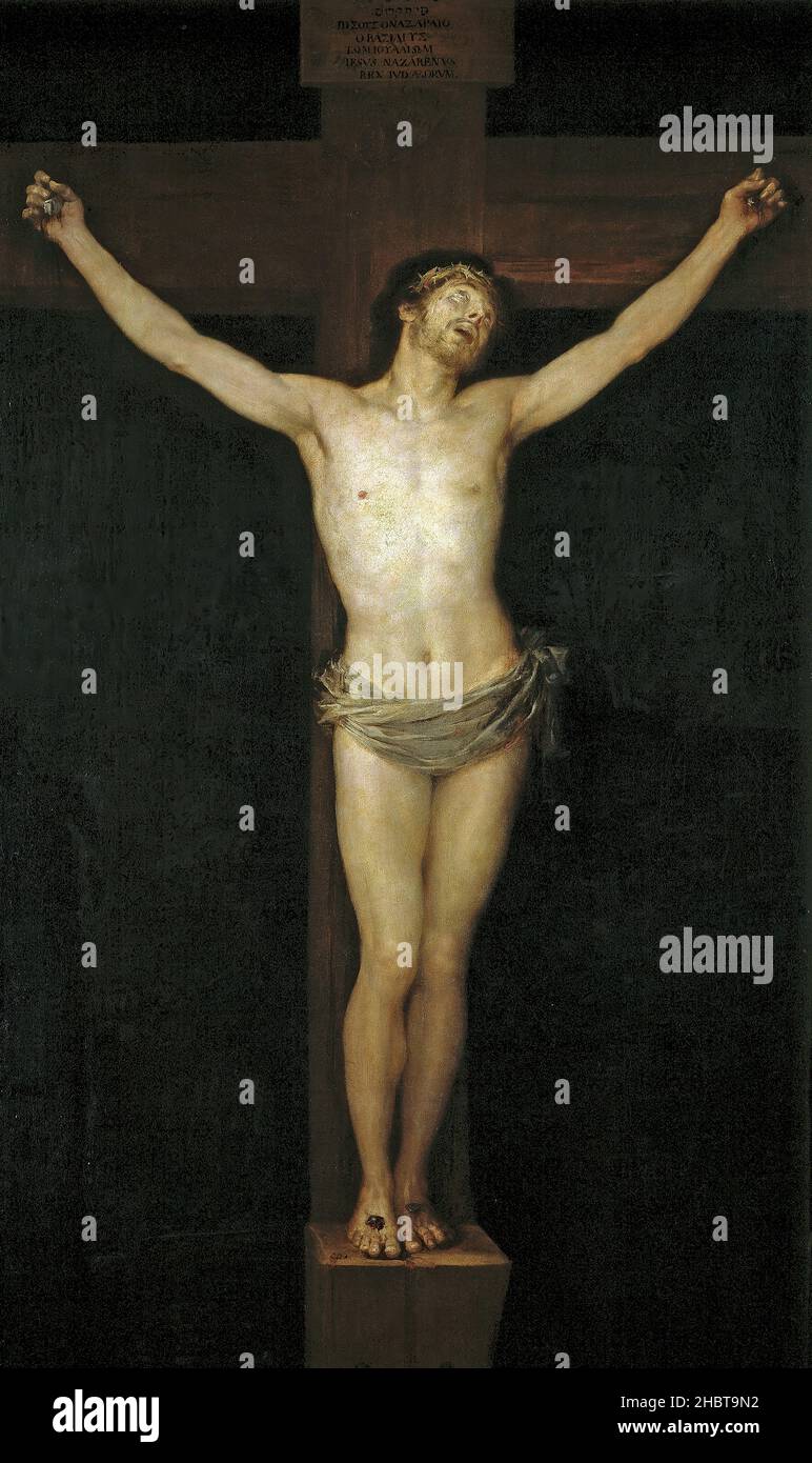 Cristo crucificado - 1780 - Oil on canvas 255 x 154 cm - Goya Francisco Stock Photo