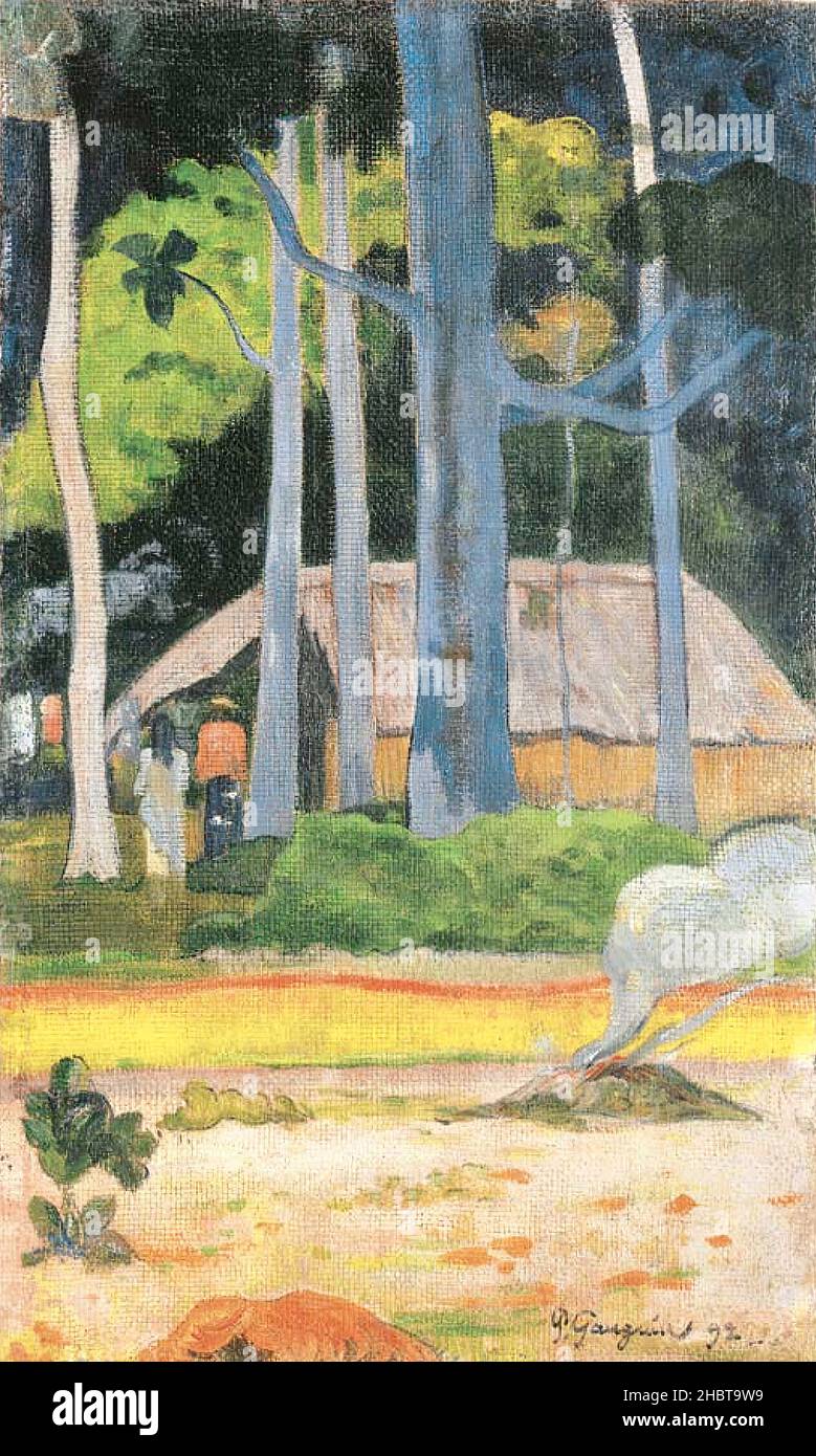 Gauguin Paul Private Collection Cabane sous les arbres 1892 Oil