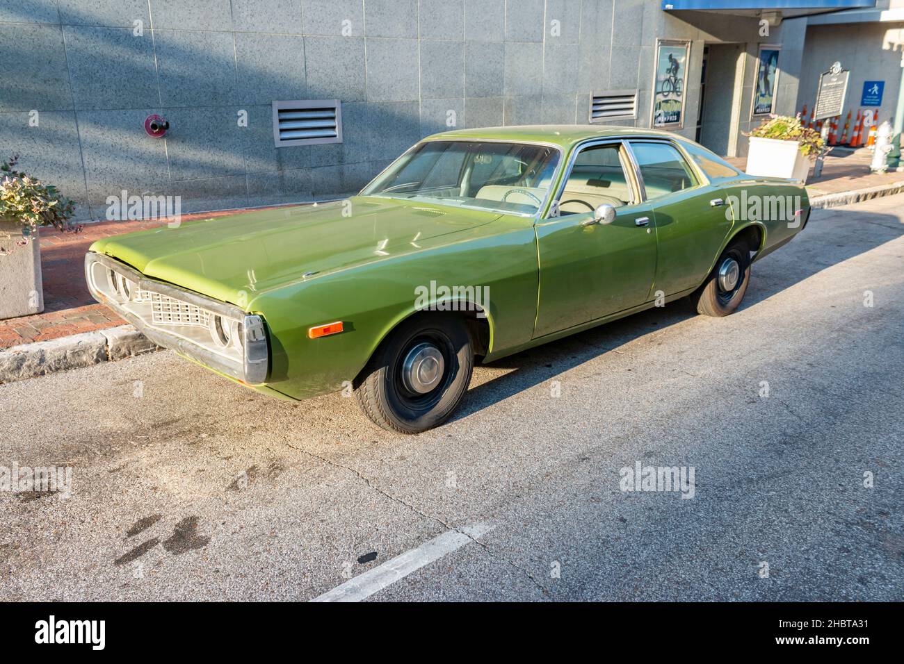 1972 1973 dodge coronet in street in Memphis tennessee Stock Photo