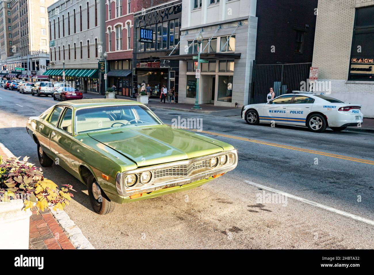 1972 1973 dodge coronet in street in Memphis tennessee Stock Photo