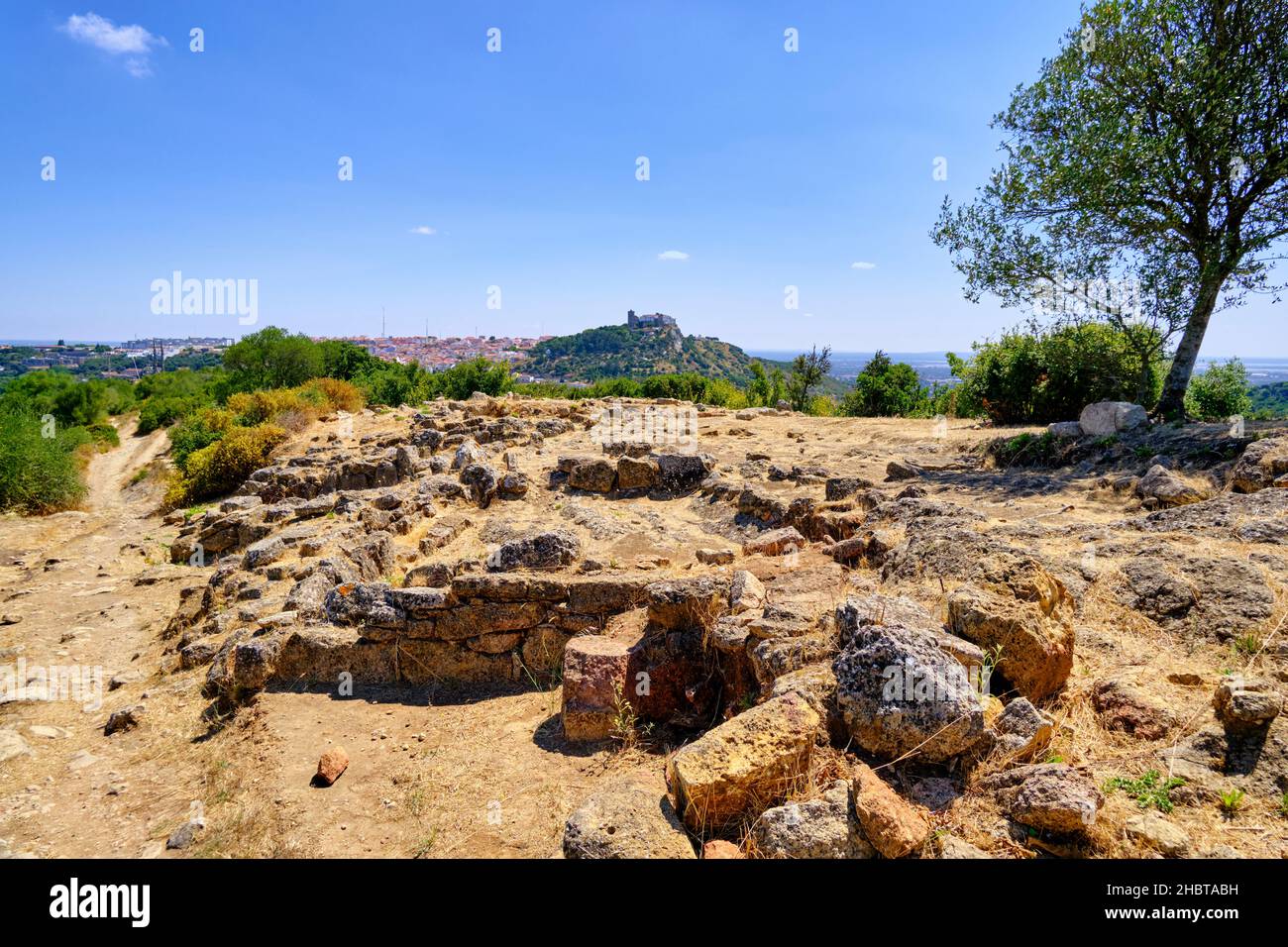 Ruins of the roman village of Chibanes, Arrabida Nature Park. Palmela, Portugal Stock Photo