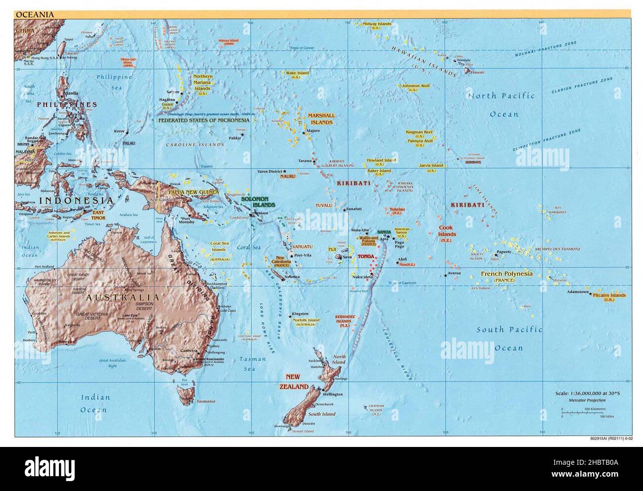 Map of oceania hi-res stock photography and images - Alamy