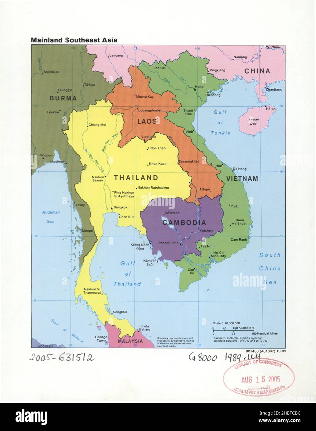 Map Of Mainland Southeast Asia Ca 1989 Stock Photo Alamy Map Of Mainland Southeast Asia Ca 1989 2HBTCBC
