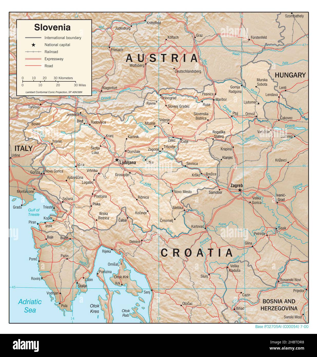 2000 slovenia map hi-res stock photography and images - Alamy