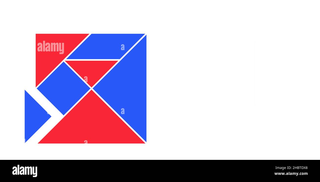 Tangram as an illustration against a white background Stock Photo