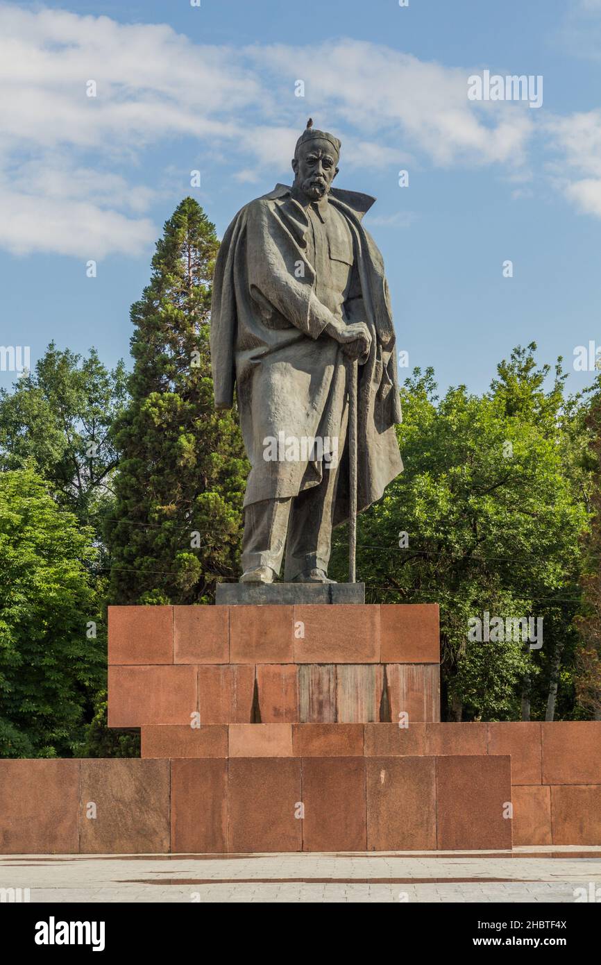 DUSHANBE, TAJIKISTAN - MAY 16, 2018: Sadriddin Ayni monument in Dushanbe, capital of Tajikistan Stock Photo