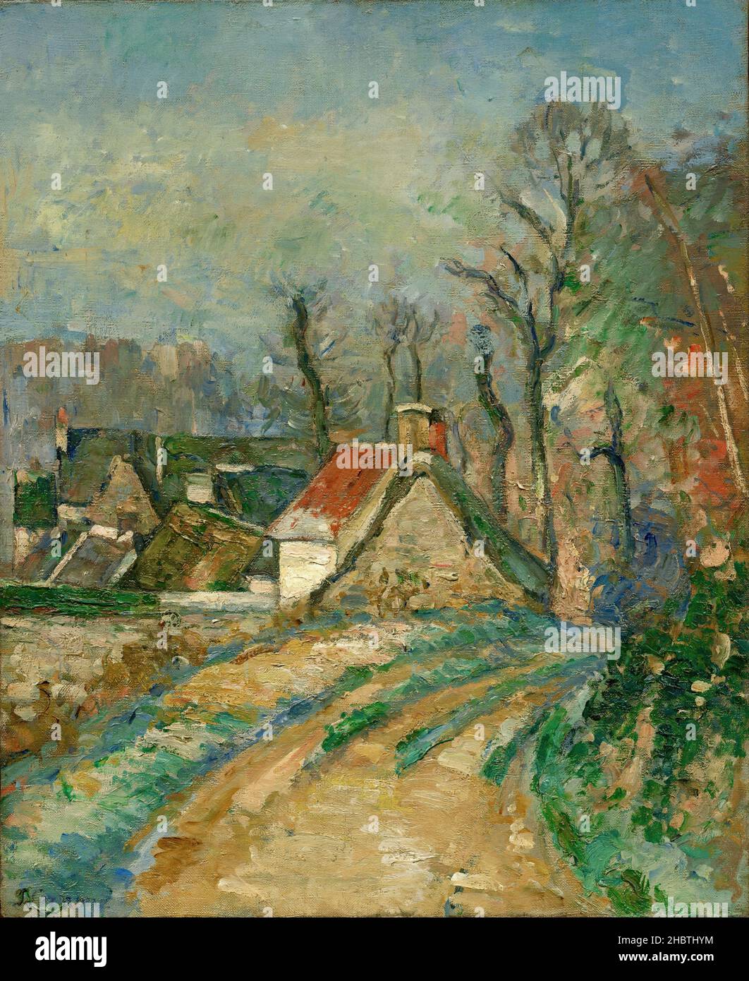 Detour in Auvers - no date - Oil on canvas 59,7 x 49 cm - ce02Cézanne Paul Stock Photo