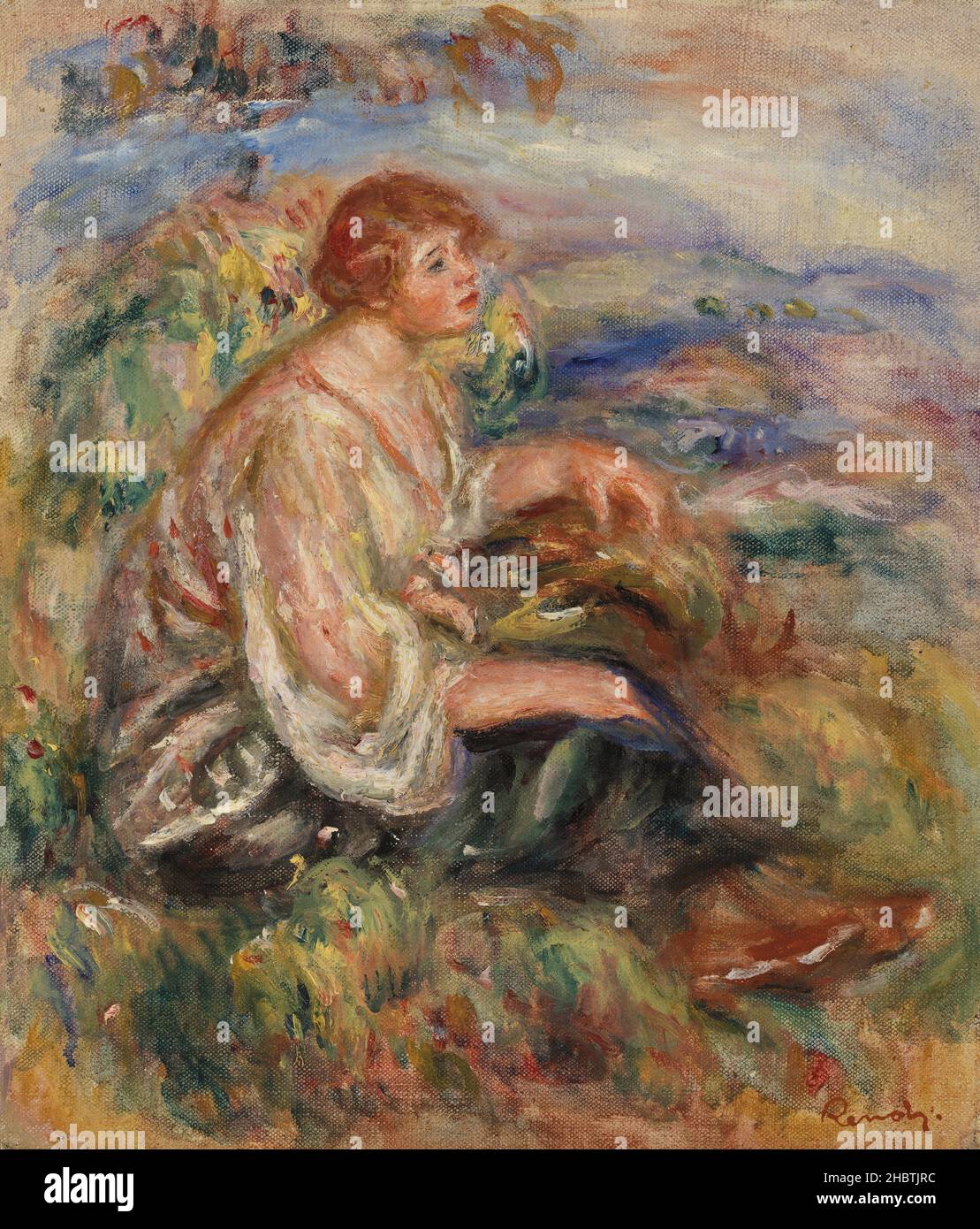 Pierre-Auguste Renoir - Femme en blouse blanche (Gabrielle