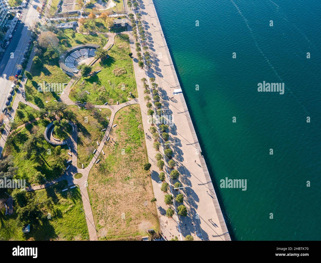 Aerial view of Nea Paralia area in Thessaloniki, Greece Stock Photo - Alamy