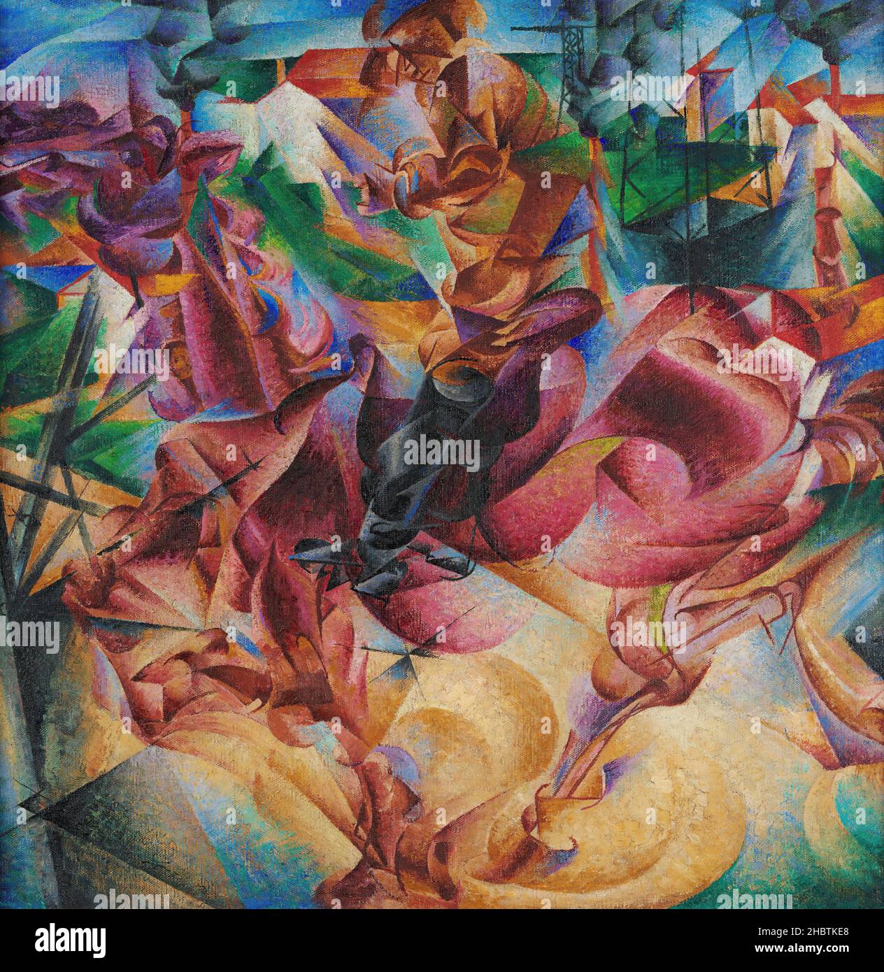 Elasticità - 1912 - oil on canvas 100 x 100 cm - Boccioni Umberto Stock Photo