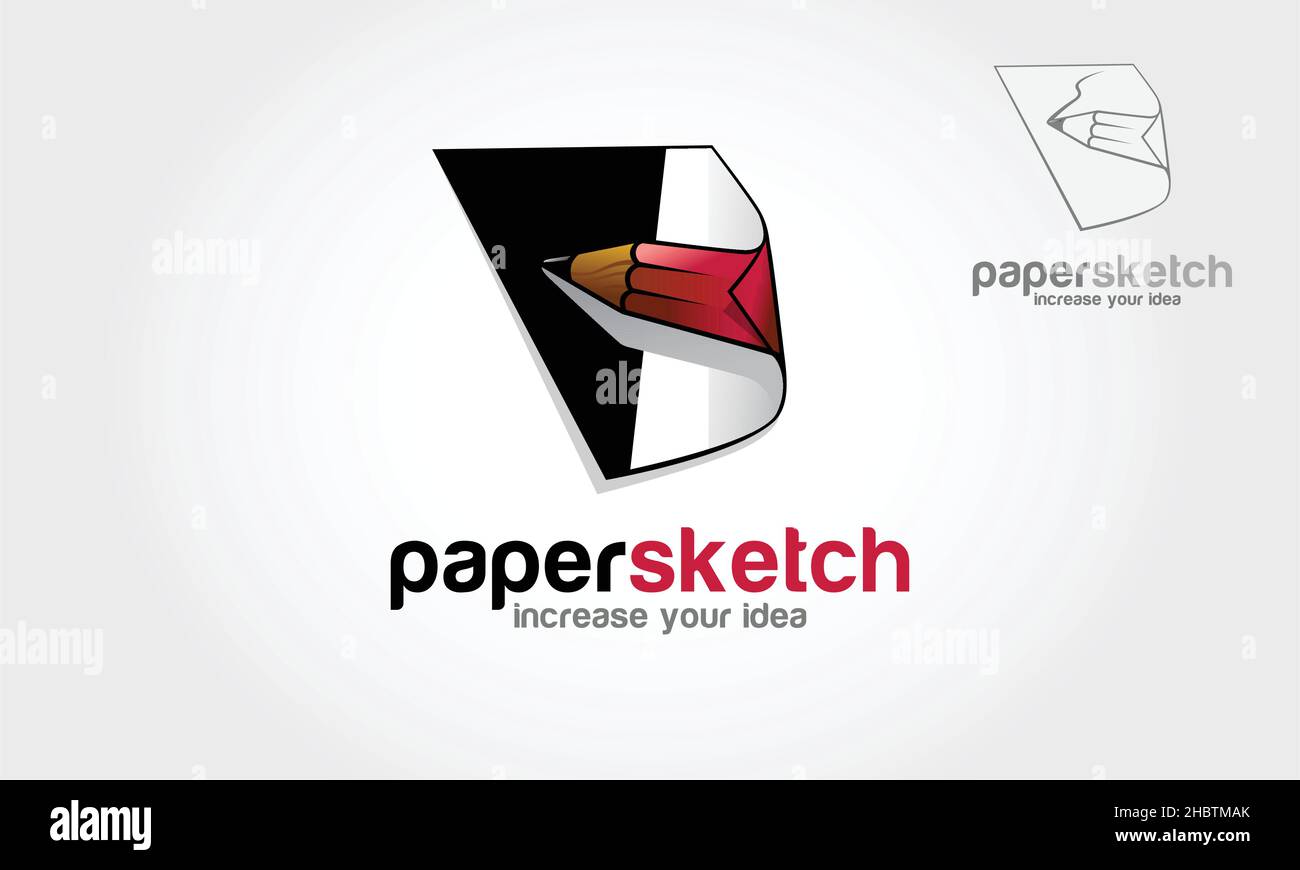 Paper Sketch. Vector Logo design elements Stock Vector Image & Art - Alamy