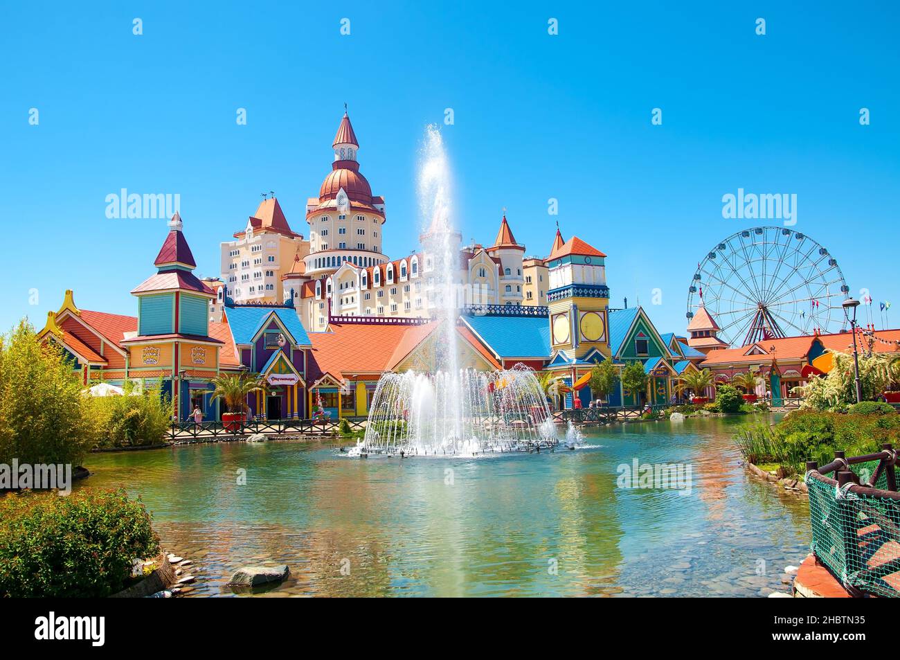 Sochi, Russia - June 1 , 2021: Sochi theme park on the territory of Sirius  Stock Photo