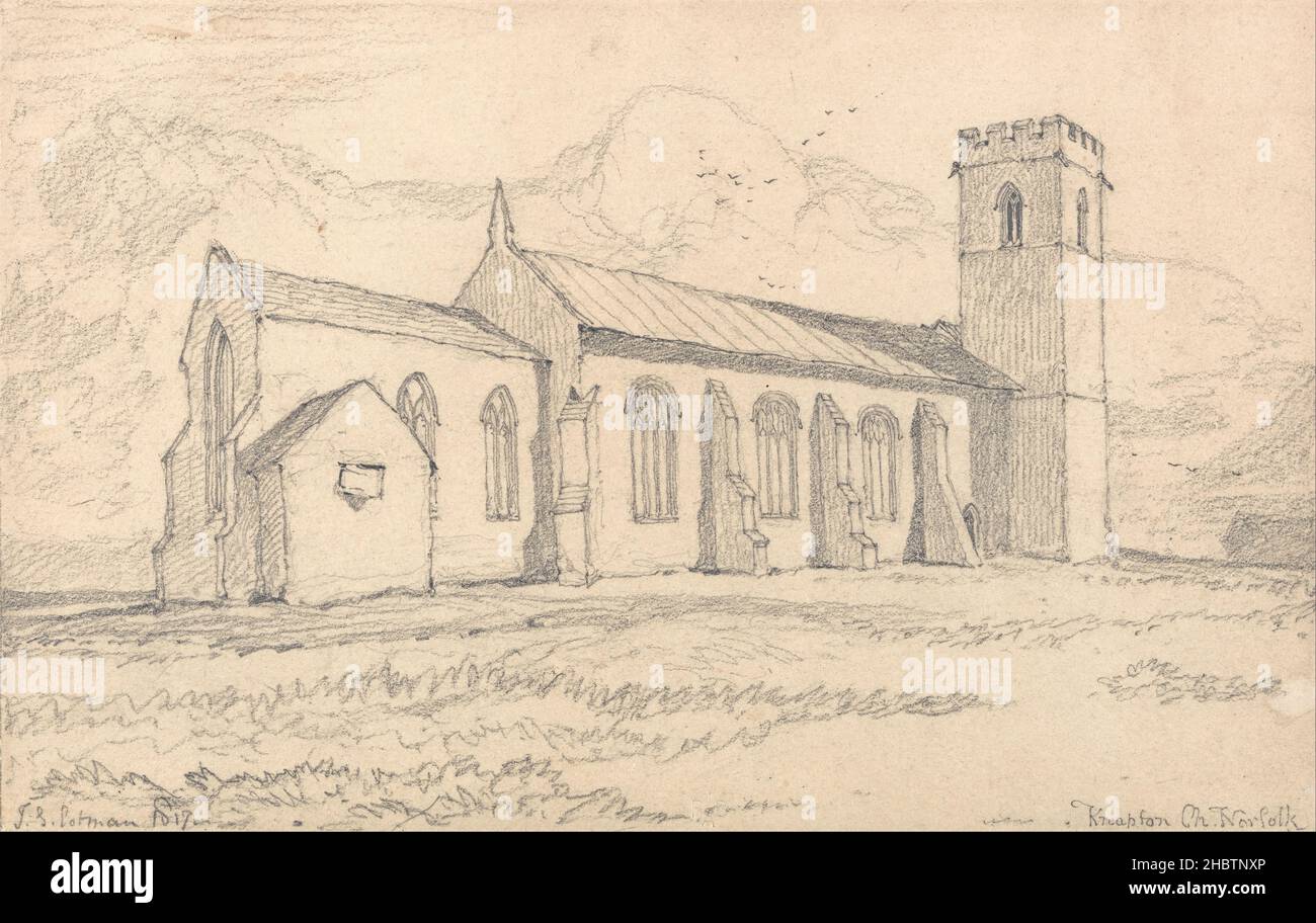 John Sell Cotman - Knapton Church, Norfolk, from the North-East Stock Photo
