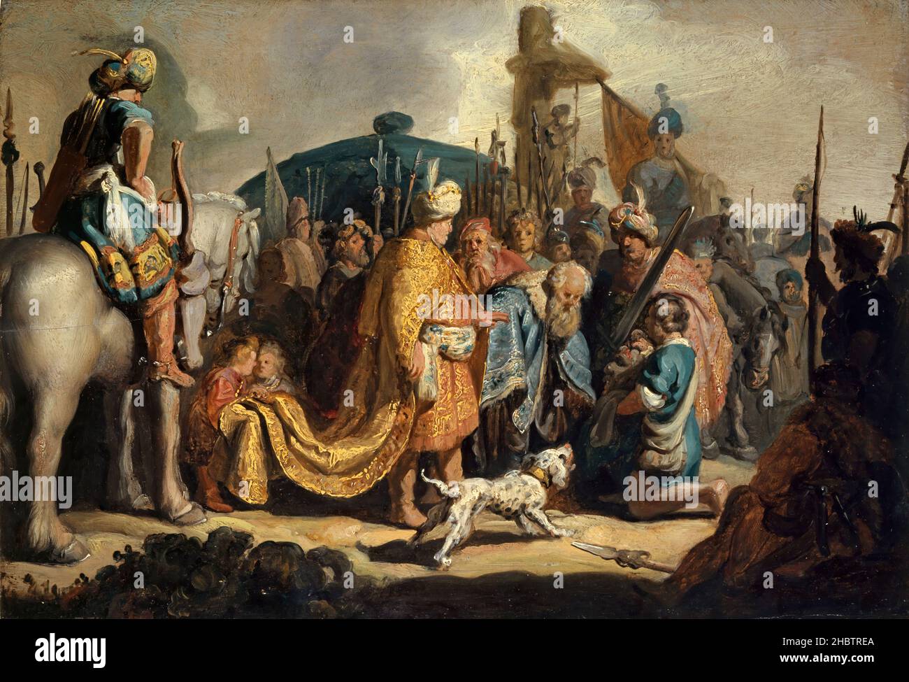 David with the Head of Goliath before Saul - 1627 - tecnica mista on ...