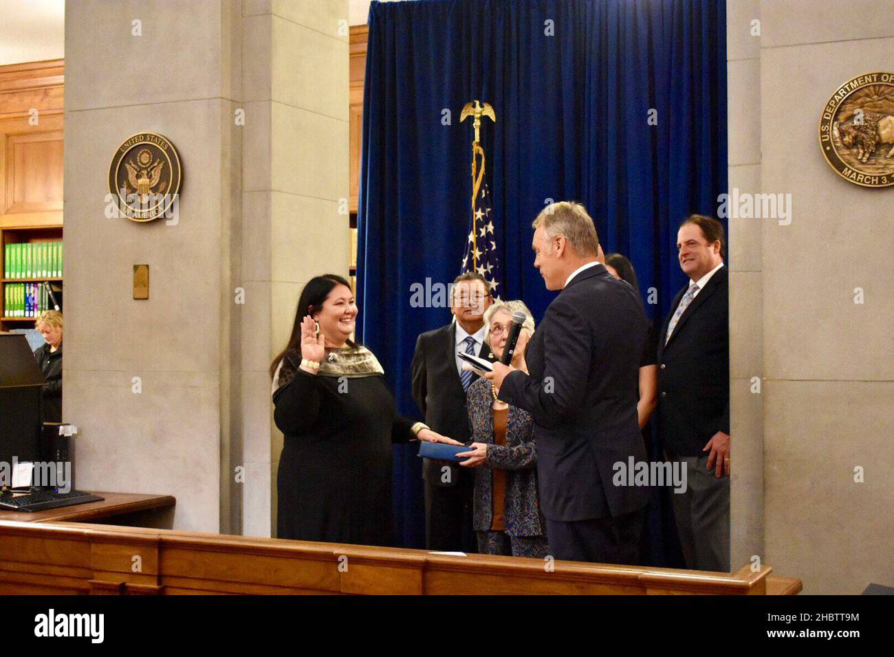 Tara Sweeney officially sworn in as the Assistant Secretary at the Bureau of Indian Affairs ca.  27 September 2018 Stock Photo