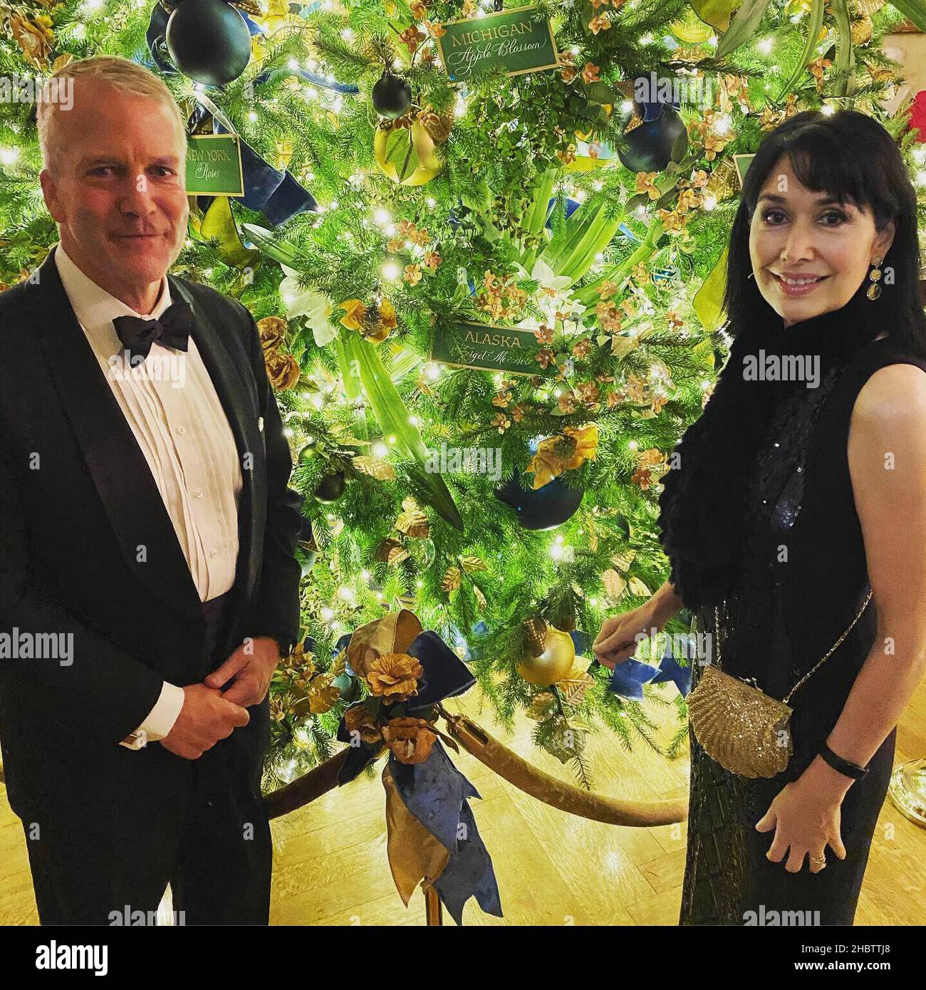 Senator Dan Sullivan and wife Julie at the White House Christmas party ca.  17 December 2019 Stock Photo