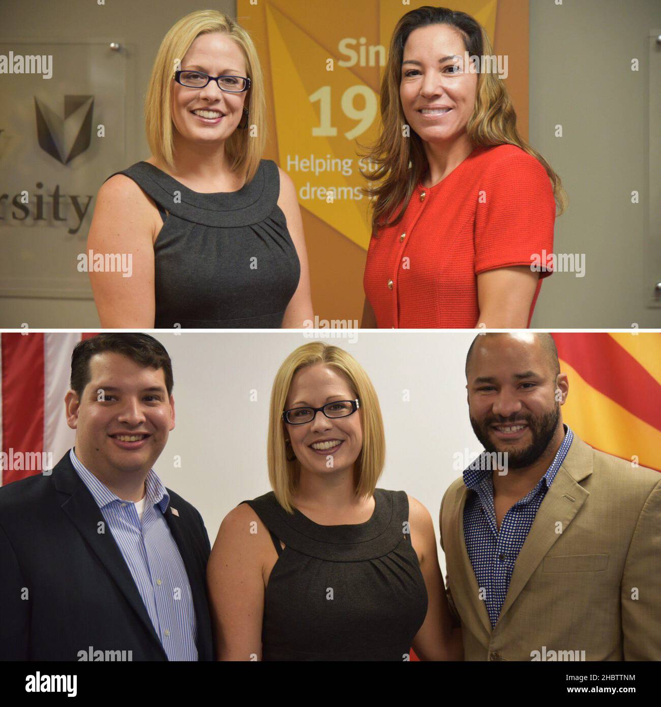 Kyrsten Sinema meeting with college students in Arizona ca.  23 October 2016 Stock Photo