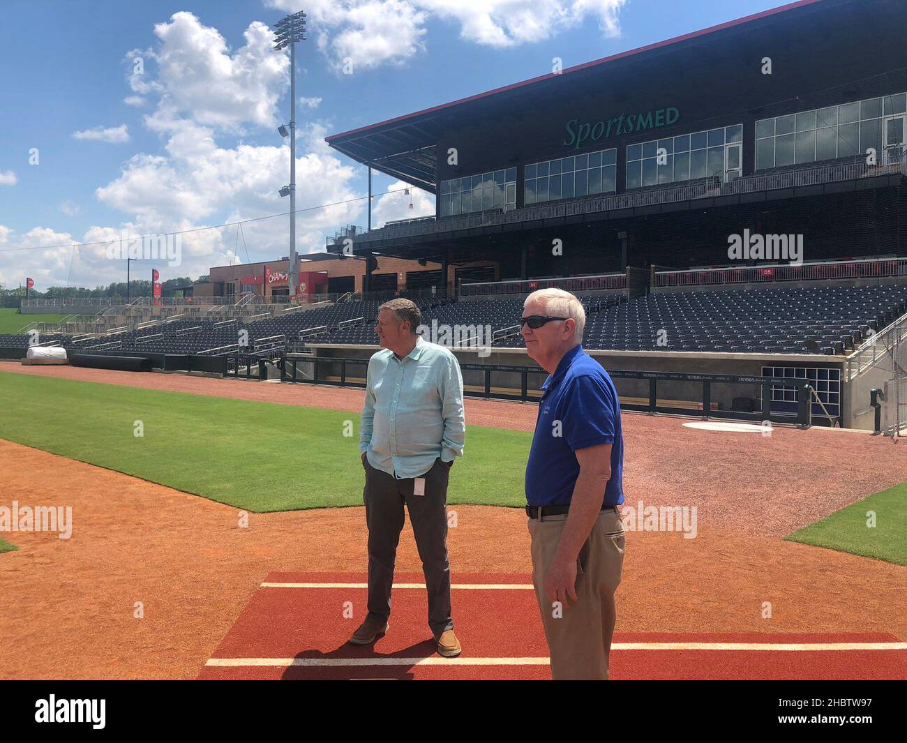 Congressman Mo Brooks touring Toyota Field baseball stadium, home of the Trash Pandas ca. 1 June