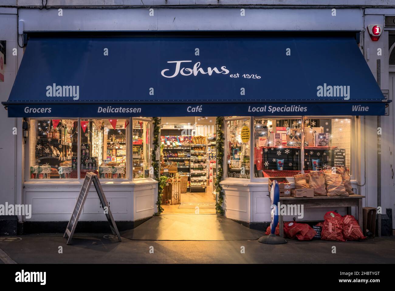 The award-winning family run business comprising of a delicatessen, cafe and grocers. Best known for their support of local and homemade produce, John Stock Photo