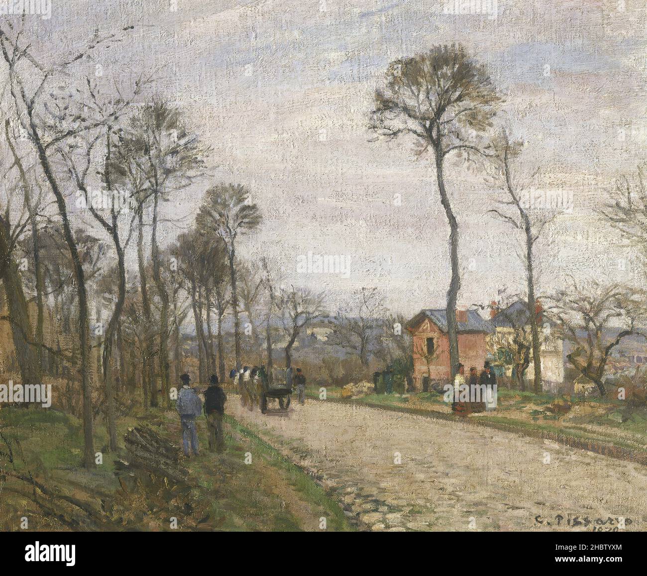 La route de Louveciennes - 1870 - Oil on canvas 46,5 x 55 cm