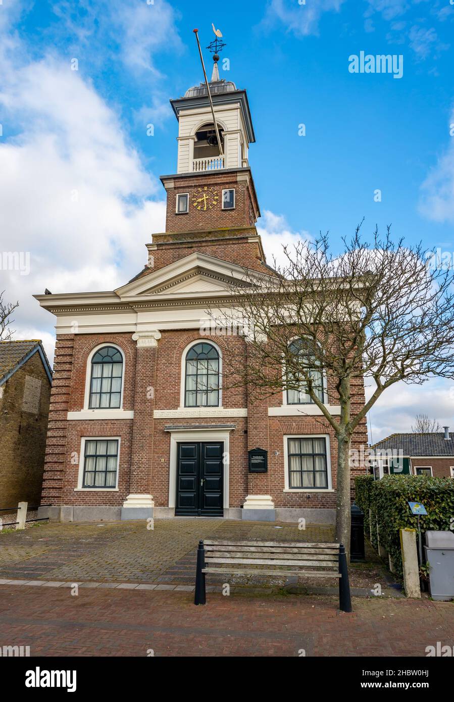 Protestant church from 1841 in the Cocksdorp village on the island of Texel, The Netherlands Stock Photo